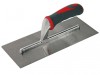Faithfull 3mm V Notched Trowel 11 x 4.1/2in Soft Grip Handle