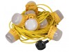 Faithfull Power Plus Festoon Lights 10 LED Bulbs 240V 22m