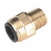 Sealey 15mm x 1/2BSPT Brass Straight Adaptor