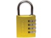 ABUS Mechanical 145/40 40mm Aluminium Combination Padlock Yellow 49535