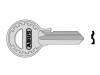 ABUS Mechanical T84/40 40mm Left Hand Key Blank 08682