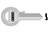 ABUS Mechanical 65/30 30mm Old Profile Key Blank