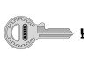 ABUS Mechanical 65/15 Right Hand Key Blank 09328