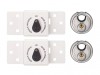 ABUS Mechanical 141/200 Diskus Integral Van Lock White & 26/70mm Diskus Padlock Twin Pack