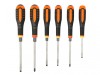 Bahco BE-9881TB ERGO Through Blade Screwdriver Set, 6 Piece