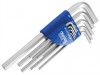 Britool Hex Key Set 9 Piece Long Arm Imperial (1/16-3/8in)