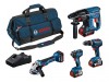 Bosch Professional 4 Piece Kit 18V 3 x 4.0Ah Li-ion