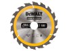 DEWALT Construction Circular Saw Blade 184 x 30mm x 18T