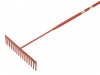 Faithfull 16 Flat Teeth Asphalt Rake - Tubular Shaft