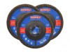 Faithfull Aluminium Oxide Flap Disc 115 x 22mm 120 Grit (3 Pack)