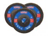 Faithfull Aluminium Oxide Flap Disc 125 x 22mm 40 Grit (3 Pack)