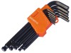 Faithfull Ball End Hexagon Key Long Arm Set of 13 Metric (1.3-10mm)