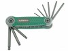 Faithfull Folding Hex Key Set 9 Ball End A/F