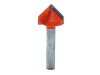 Faithfull Router Bit T- Carbide V Groove 13.0mm x 19.1mm 1/4in Shank