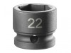 Facom 6-Point Stubby Impact Socket 1/2in Drive 22mm