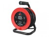 Faithfull Power Plus Open Drum Cable Reel 240 Volt 15 Metre 13 Amp 2 Socket