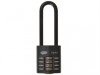 Squire CP40/2.5 Combination Padlock 4-Wheel 40mm Extra Long Shackle 63mm Boxed