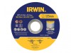 IRWIN Metal Cutting Disc 115 x 1.2 x 22.2mm Tin of 10