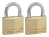 MasterLock Solid Brass 40mm Padlock - Keyed Alike x 2