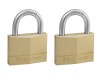 Master Lock Solid Brass 50mm Padlock 5-Pin - Keyed Alike x 2