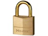 Master Lock Solid Brass 35mm Padlock with Brass Plated Shackle