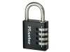 MasterLock Black 40mm 4 Digit Combination Padlock