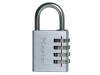 MasterLock Aluminium 40mm 4 Digit Combination Padlock