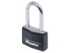 Master Lock Aluminium Black Vinyl Cover 40mm Padlock 4-Pin - 38mm Shackle