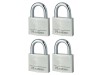 Master Lock Aluminium 40mm Padlock 4-Pin - Keyed Alike x 4