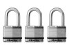 Master Lock Excell Laminated Steel 50mm Padlock - 38mm Shackle - Keyed Alike x 3