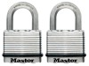 Master Lock Excell Laminated Steel 50mm Padlock - 25mm Shackle - Keyed Alike x 2