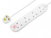 Masterplug Surge Protected Extension Lead 4-Gang 13A White 2m