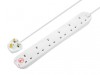 Masterplug Surge Protected Extension Lead 6-Gang 13A White 2m