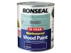 Ronseal 10 Year Weatherproof Wood Paint Royal Blue Gloss 750ml