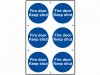 Scan Fire Door Keep Shut - PVC (200 x 300mm)