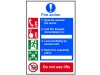 Scan Fire Action Procedure - PVC 200 x 300mm