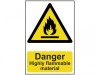 Scan Danger Highly Flammable Material - PVC 200 x 300mm