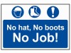 Scan No Hat No Boots No Job - PVC 600 x 400mm