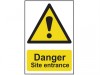 Scan Danger Site Entrance - PVC 400 x 600mm