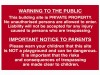 Scan Building Site Warning To Public And Parents - PVC 600 x 400mm