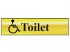 Scan Disabled Toilet - Polished Brass Effect 200 x 50mm