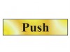 Scan Push - Polished Brass Effect 200 x 50mm