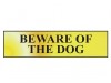Scan Beware Of The Dog - Polished Brass Effect 200 x 50mm