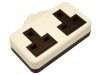 SMJ White Trailing Extension Socket 13A 2-Gang