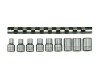 Teng M1210 Socket Clip Rail Set of 9 External TORX 1/2in Drive