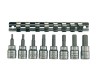 Teng M3811 Socket Clip Rail AF Hex Set of 8 3/8in Drive