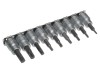 Teng M3813TX Socket Clip Rail Set of 9 External TORX 3/8in Drive