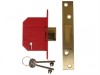 UNION StrongBOLT 2100S BS 5 Lever Mortice Deadlock 68mm 2.5in Satin Brass Box