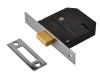 UNION ES-DL Essentials 3 Lever Mortice Deadlock Polished Brass 65mm 2.5in Visi