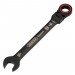 Draper Expert HI-TORQ® Metric Flexible Head Ratchet Combination Spanner, 16mm, Black